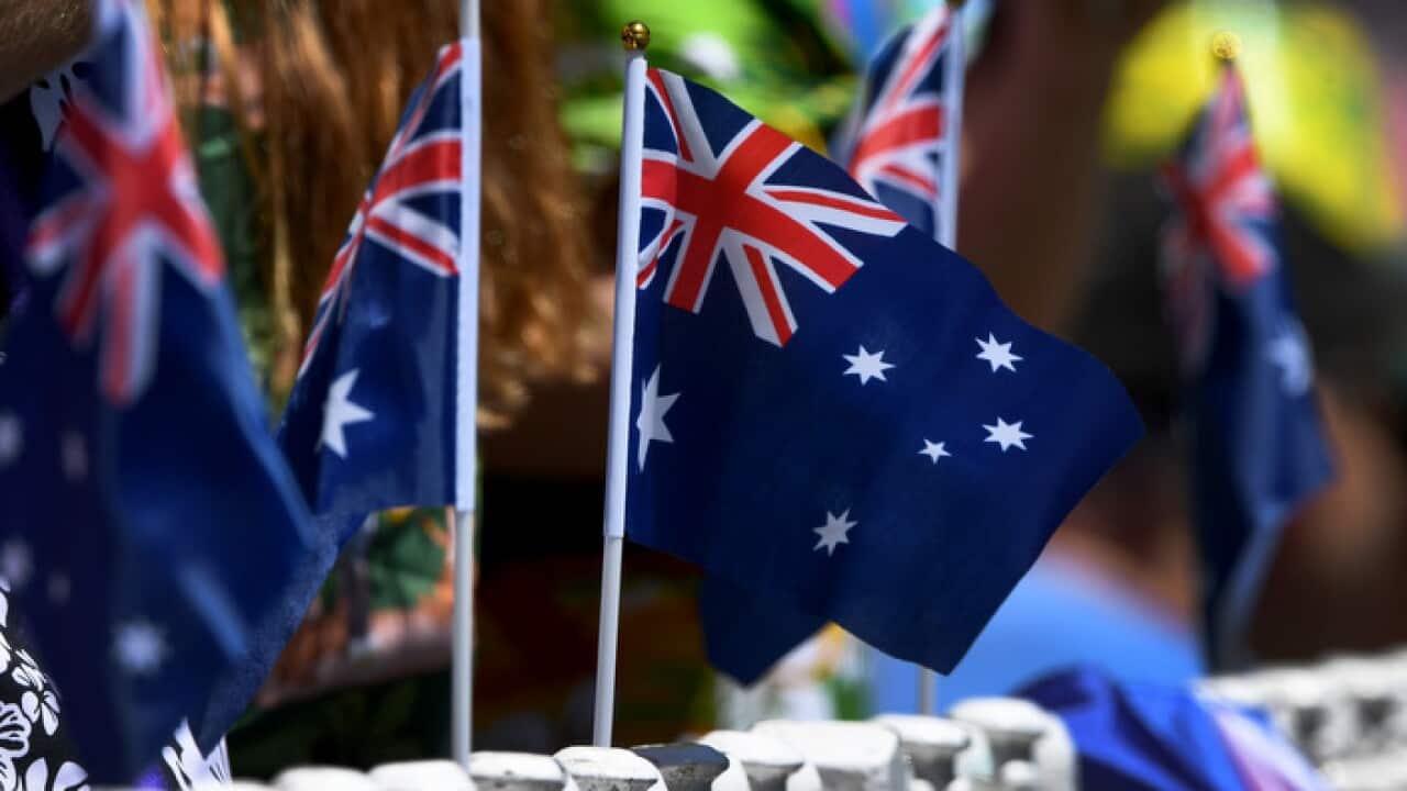 Australia Day flags.