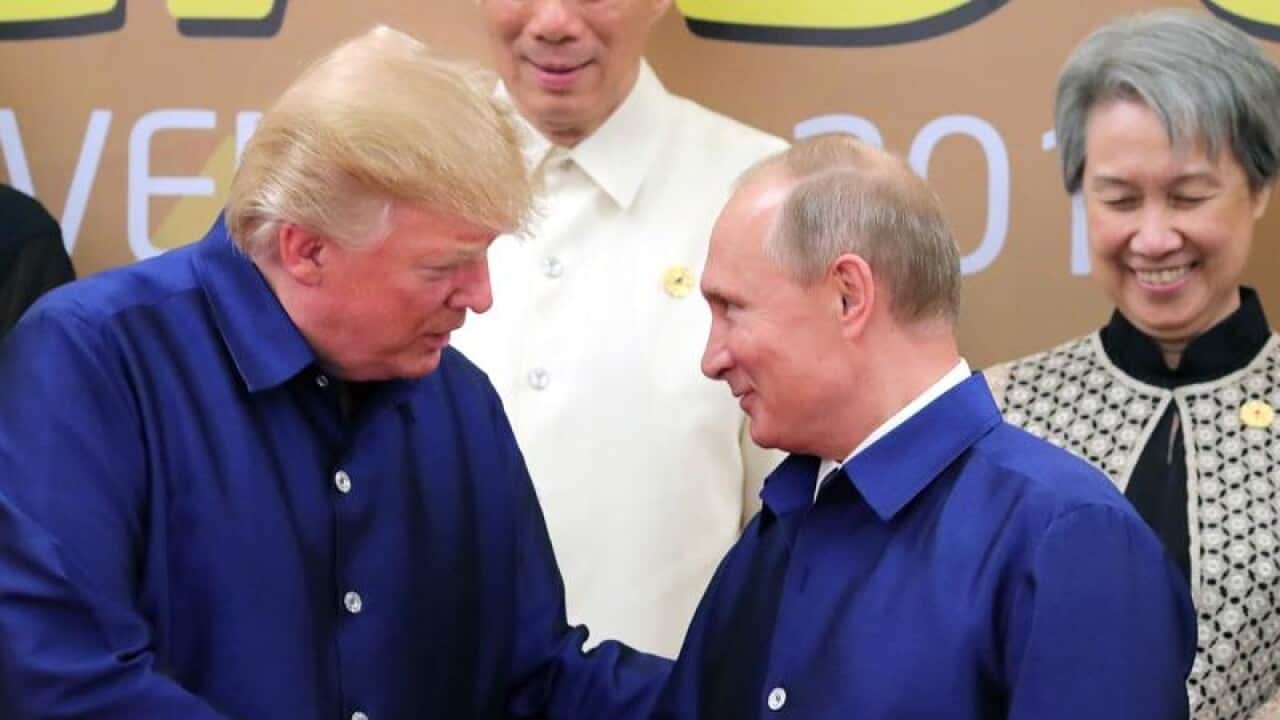 President Trump (l) to meet Russian President Vladimir Putin.