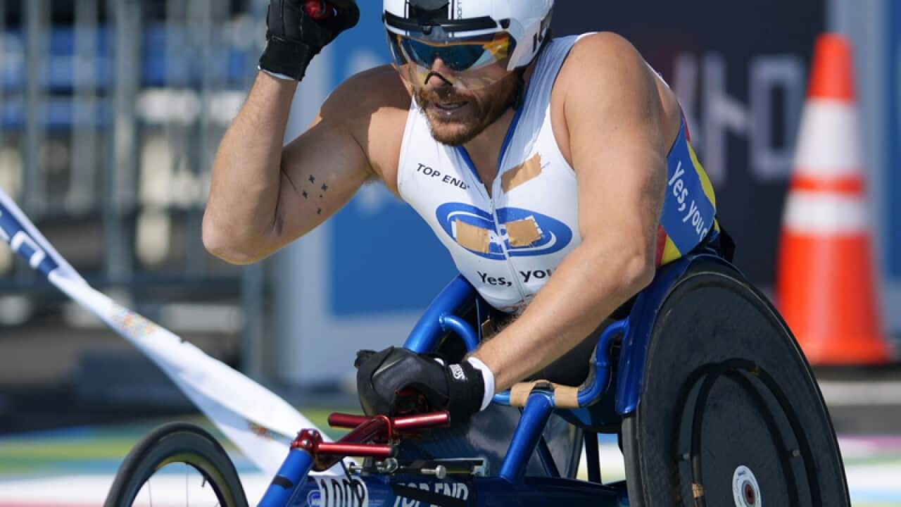 Australia's Kurt Fearnley at the Tokyo Marathon in Tokyo