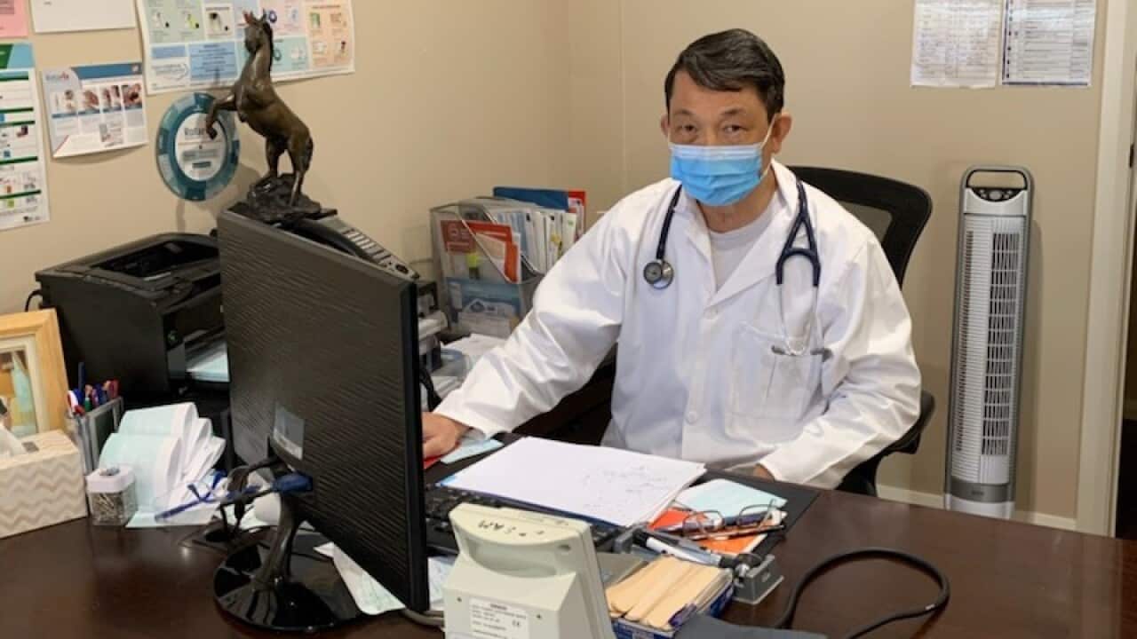 Dr. Sopham Sam, GP in Springvale, Victoria, during coronavirus pandemic