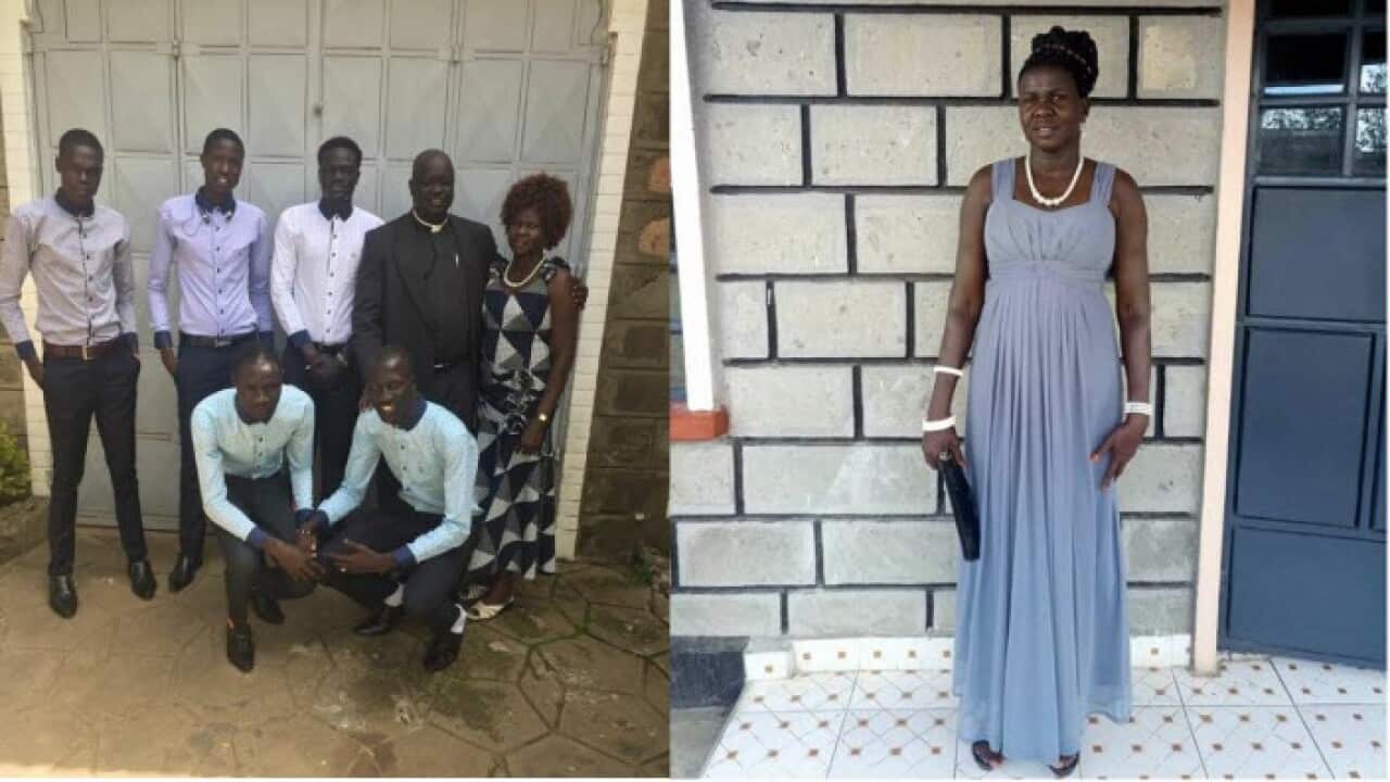 Arok Mabior deng and her family