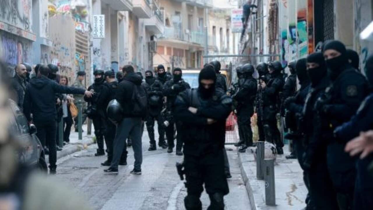 File photo of Greek police in Exarcheia.