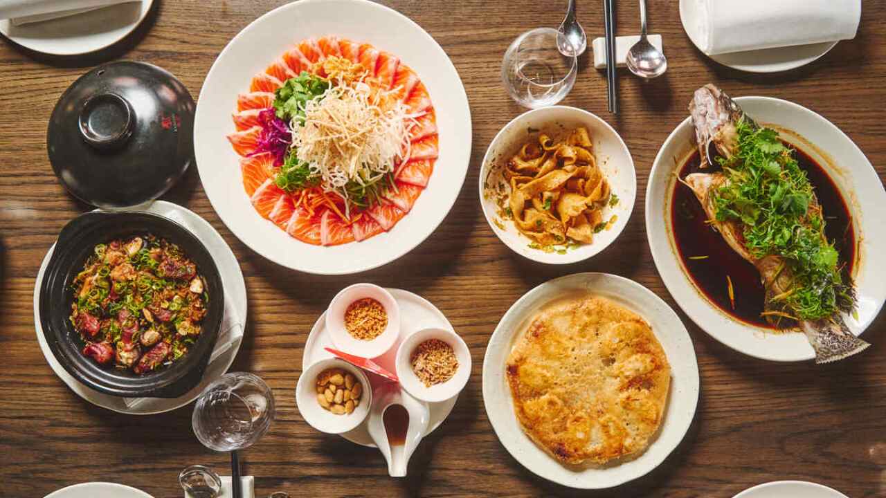 Lunar New Year banquet food