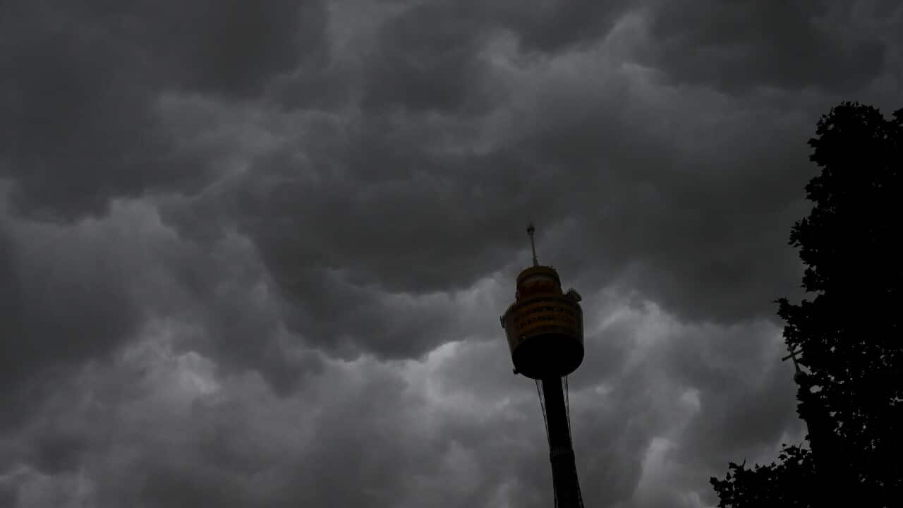 Storm clouds.