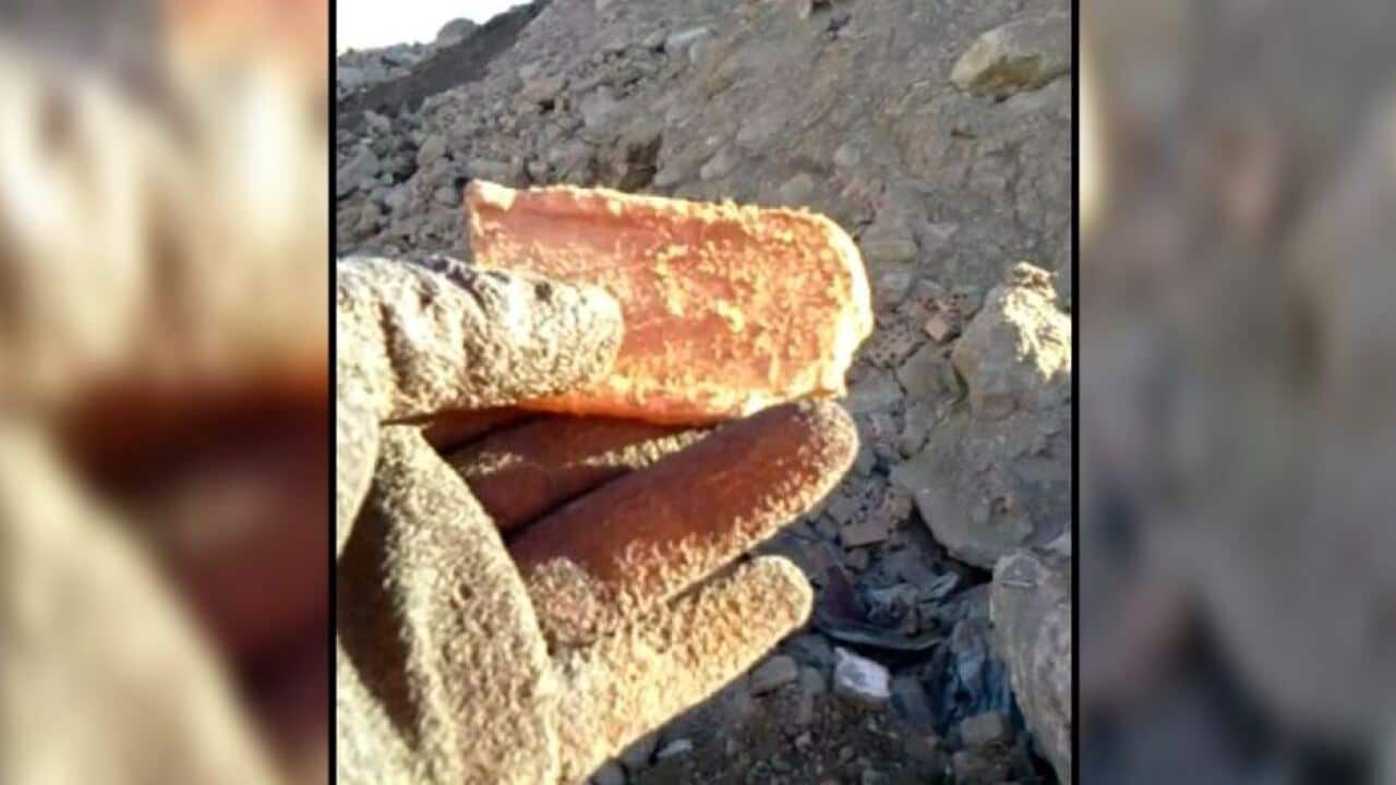 An asbestos expert says the material appears to be fibro asbestos sheeting