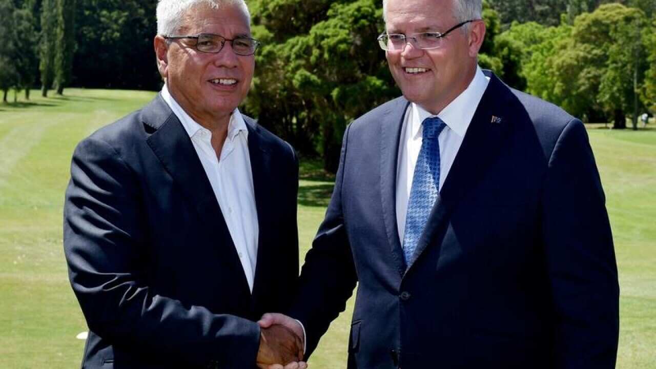 Warren Mundine and Prime Minister Scott Morrison.