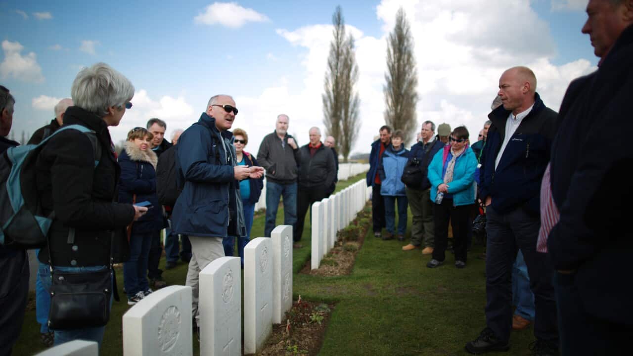 Passchendaele cemetery tourists