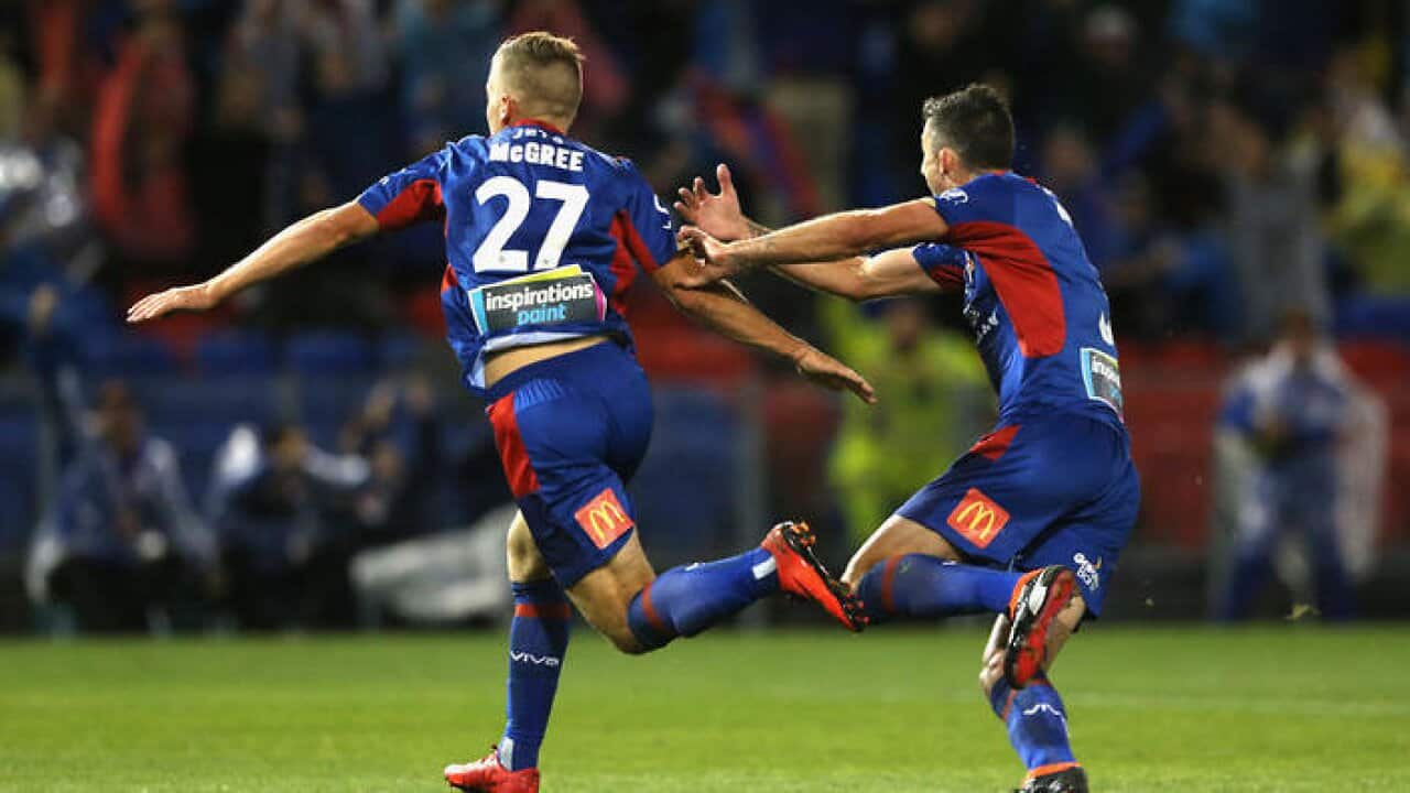 The crowd couldn't believe it. The Newcastle Jets bench couldn't believe it. And neither could Riley McGree.