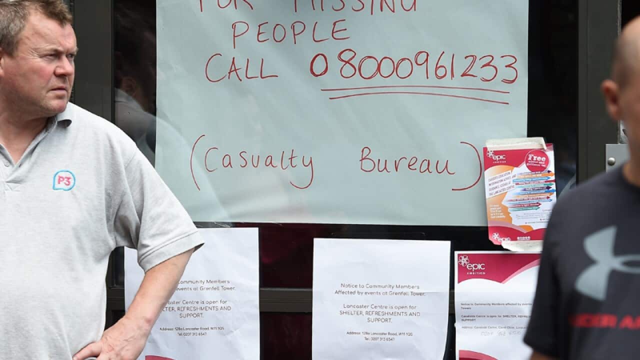 A casualty bureau close to the fire that broke out at Grenfell Tower