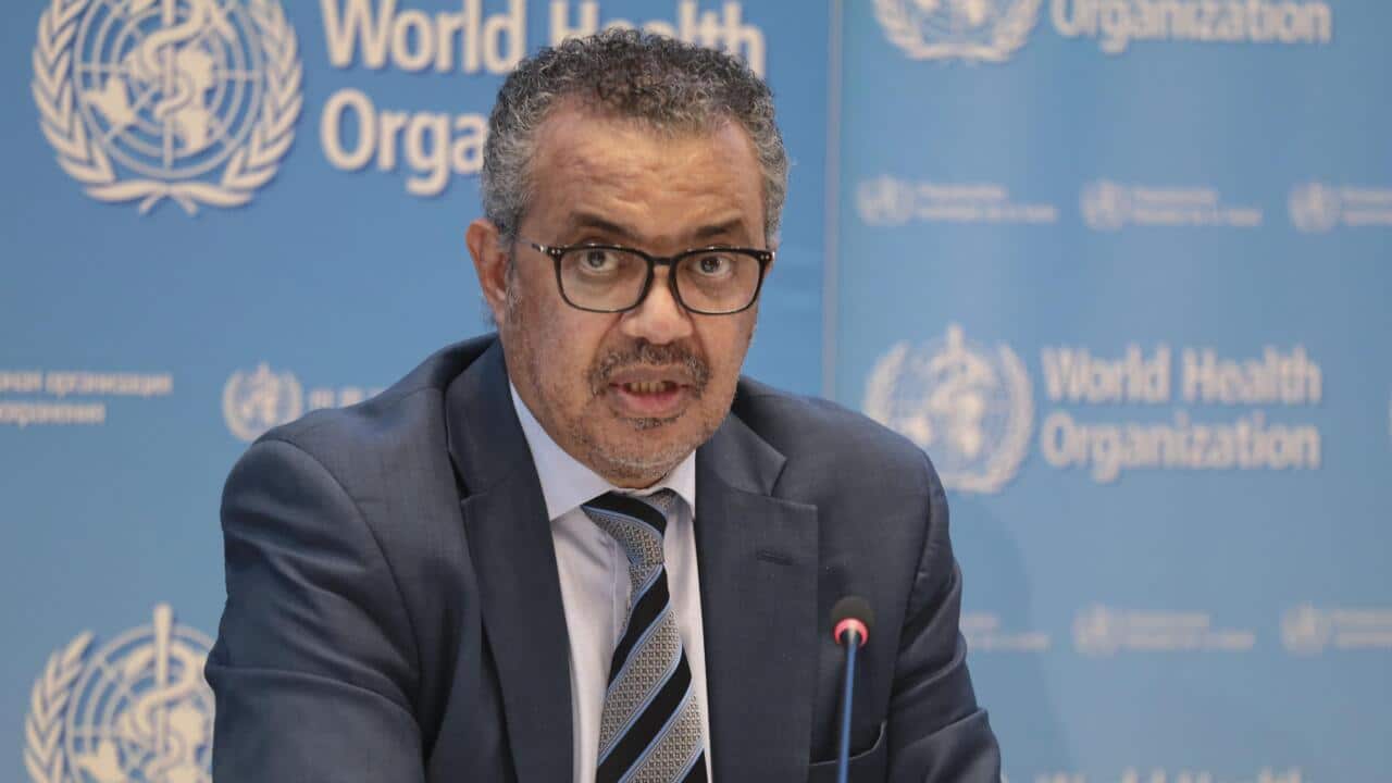 World Health Organization Director General Tedros Adhanom Ghebreyesus.