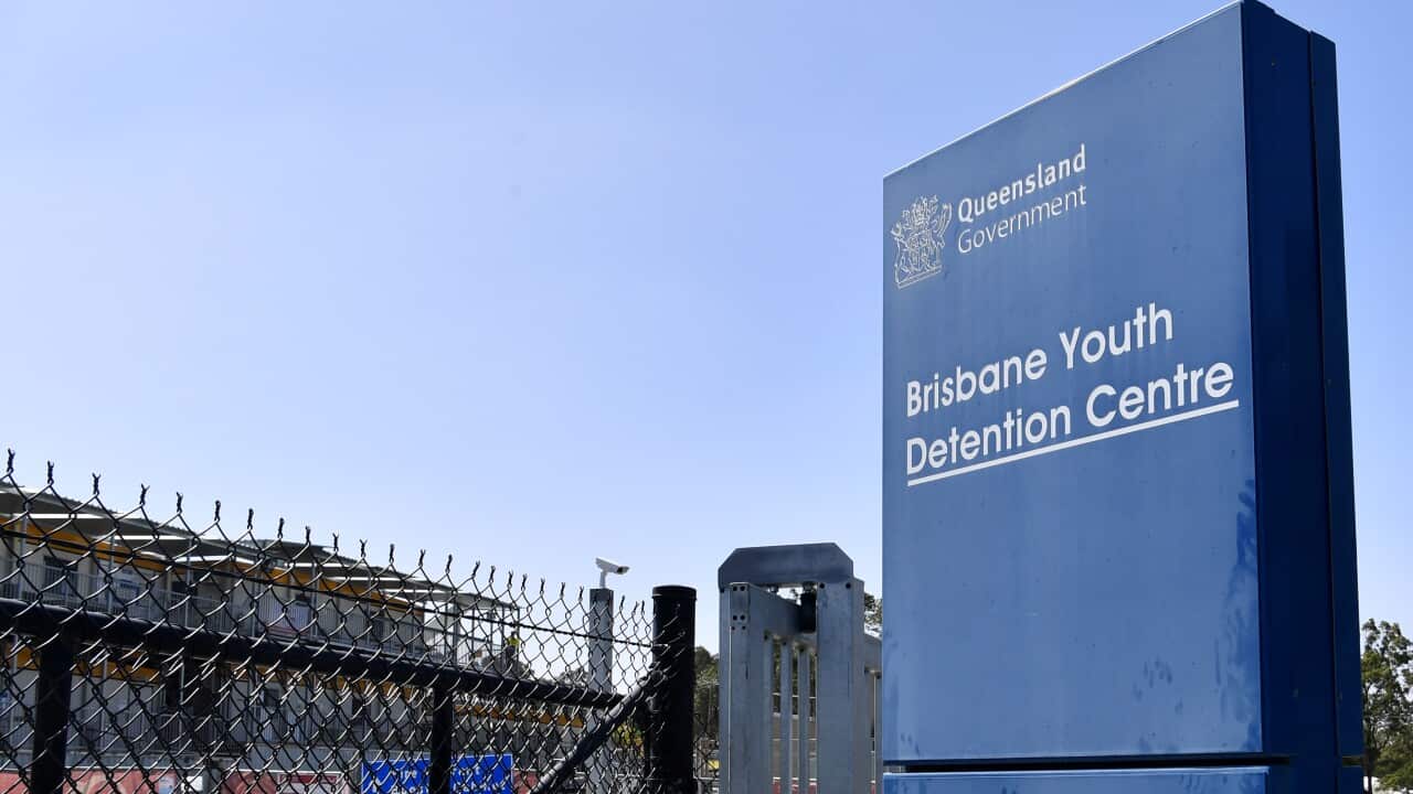 The gated entry to the Brisbane Youth Detention Centre