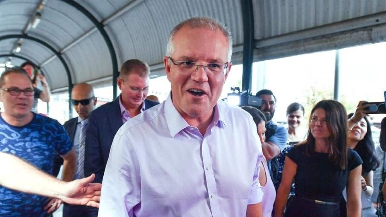 Prime Minister Scott Morrison in Strathfield, Sydney.