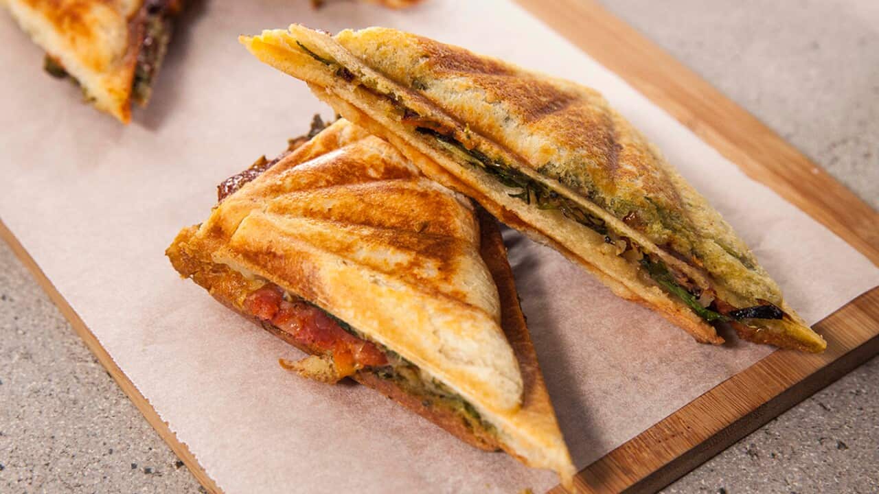 Indian jaffles two ways