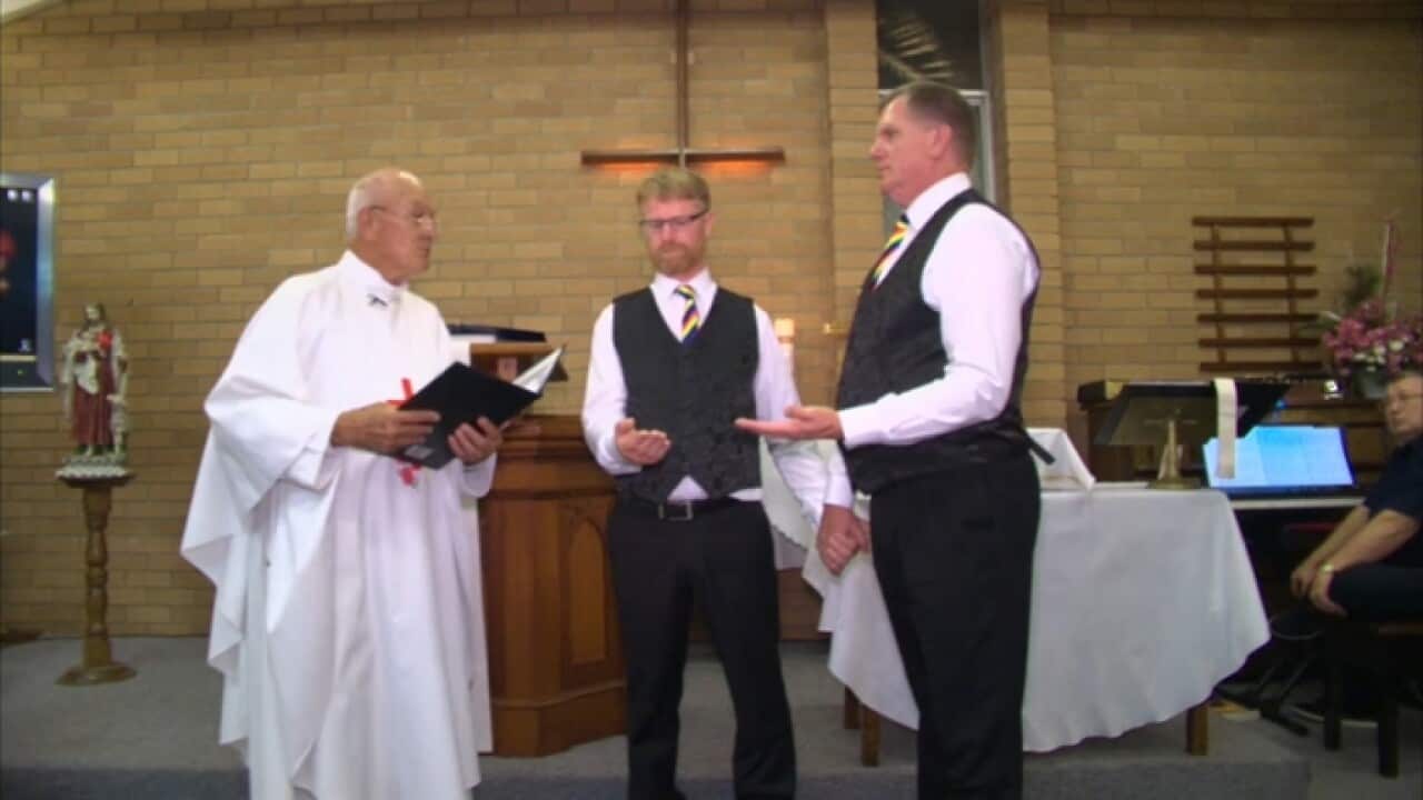 Pastor Robert Clark, Alan Baxter and Marc Goodacre