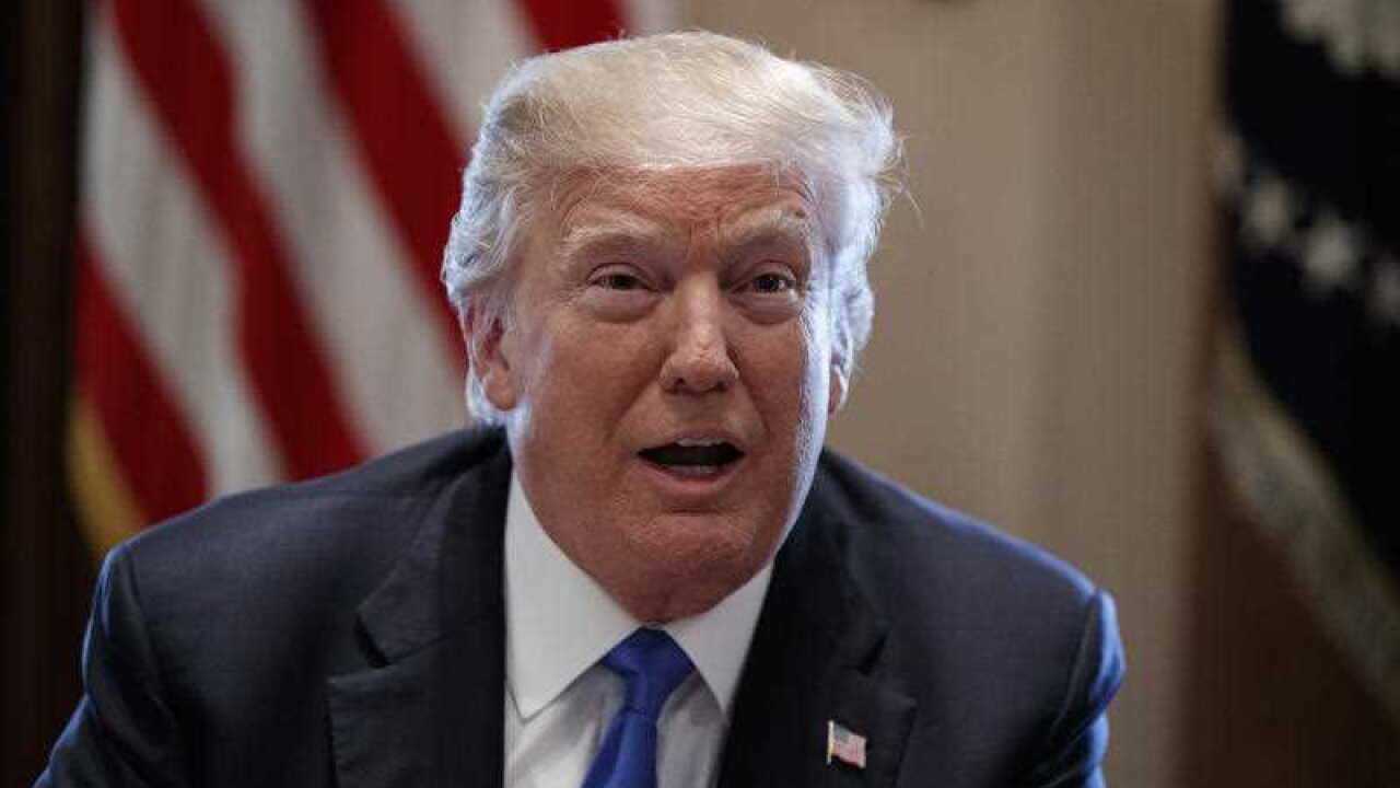 President Donald Trump speaks during a meeting with lawmakers on immigration policy in the Cabinet Room of the White House, Tuesday, January 9, 2018, in Washington.