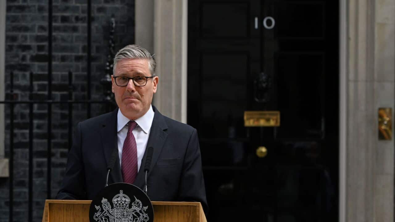 Britain's Prime Minister Keir Starmer speaks to the media outside 10 Downing Street to announce his resignation in London (AP Photo-Thomas Krych).jpg