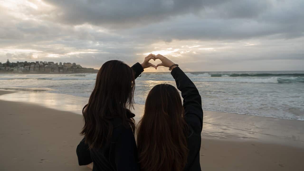 Beachgoers at Bondi Beach, in Sydney.