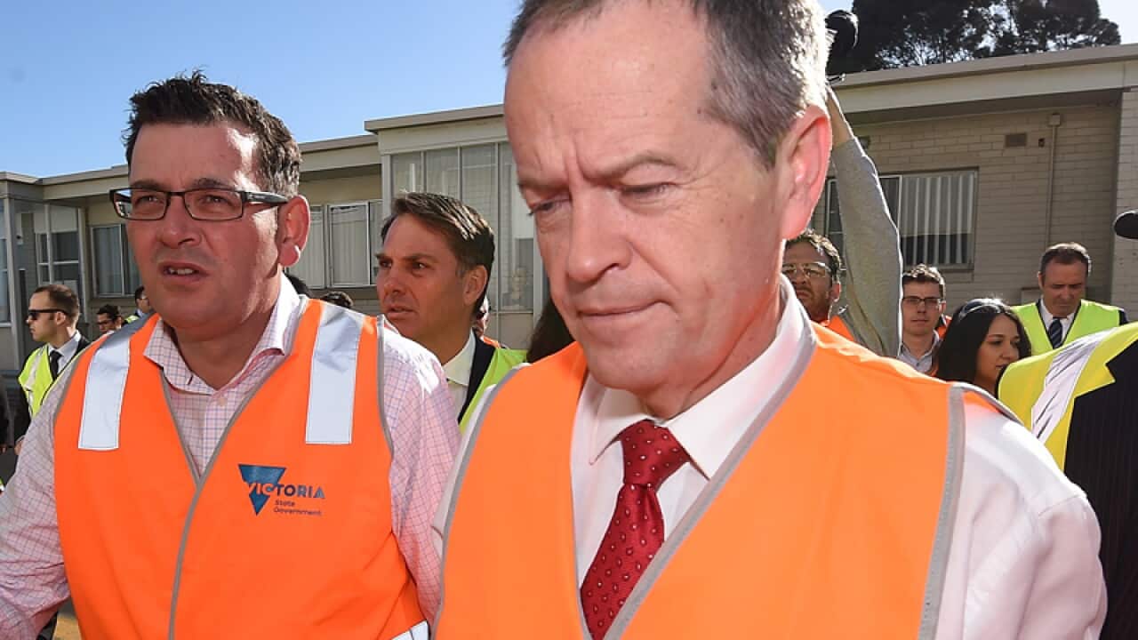 Victoria Premier Daniel Andrews and Bill Shorten