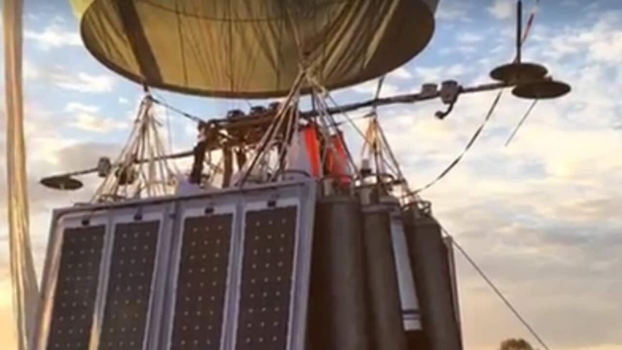 Fedor Konykhov's balloon ready for launch