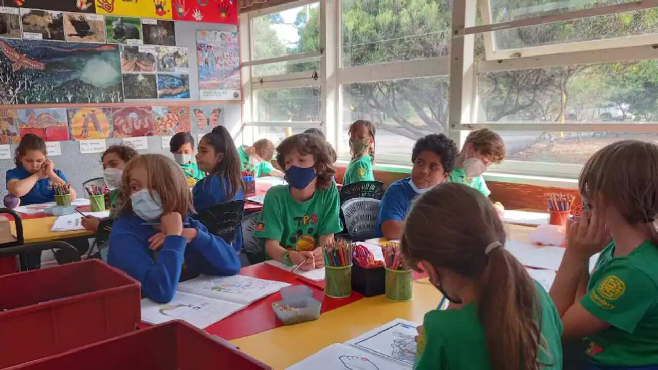 Children in an Indigenous language class at Melbourne's Thornbury Primary School
