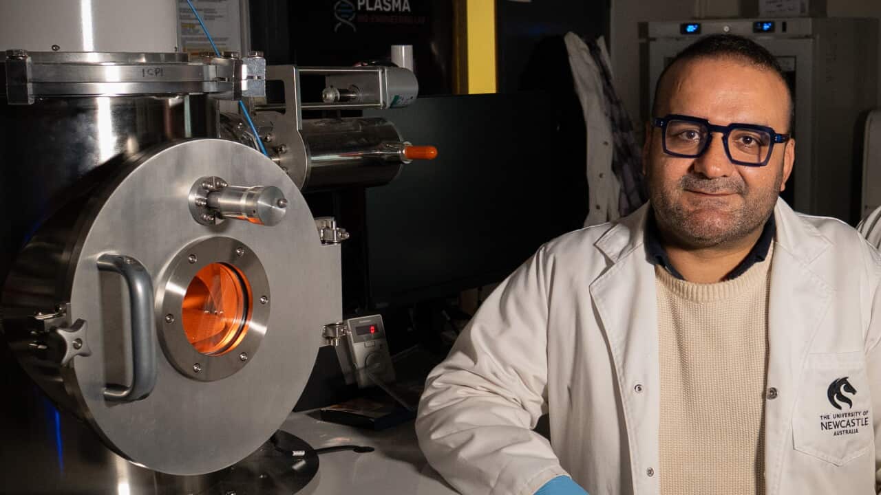 HIGH RES Associate Professor Behnam Akhavan (left) and Dr Masoud Zhianmanesh at the University of Newcastle-3.jpg