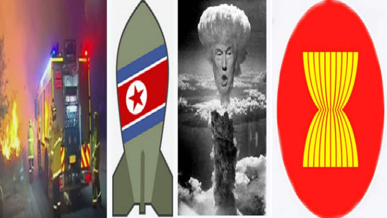 California fire, North Korea nuclear, ASEAN summit