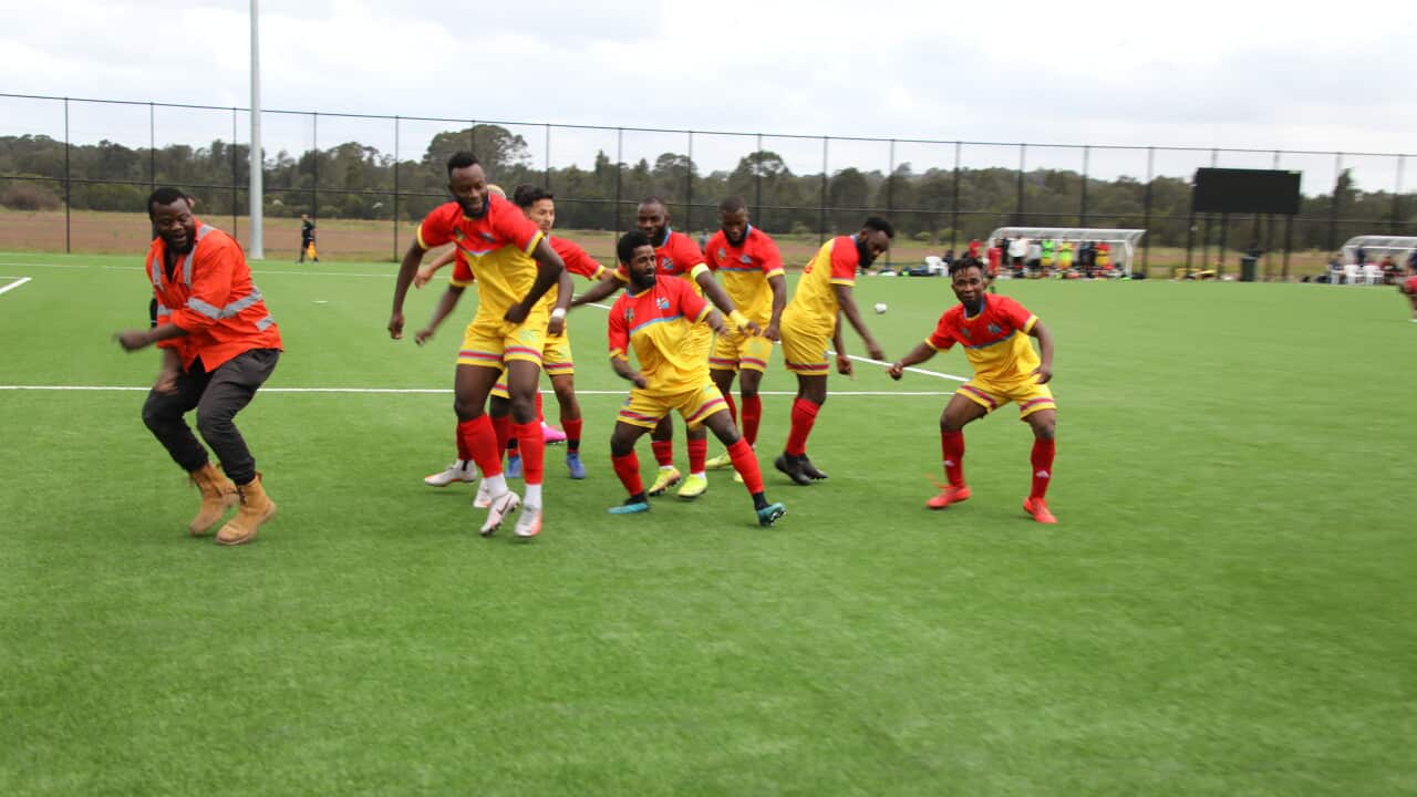 Vijana wa DR Congo washerehekea goli