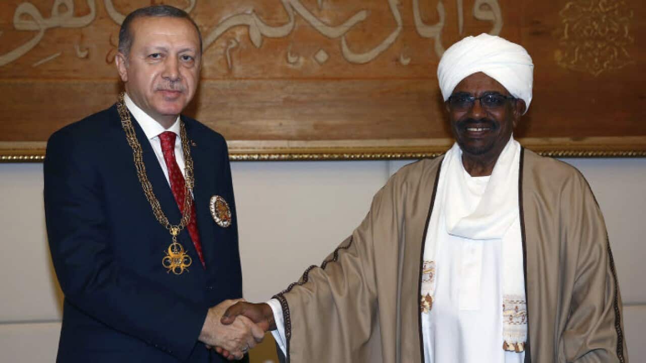 Sudan's President Omar al-Bashir, right, and Turkey's President Recep Tayyip Erdogan