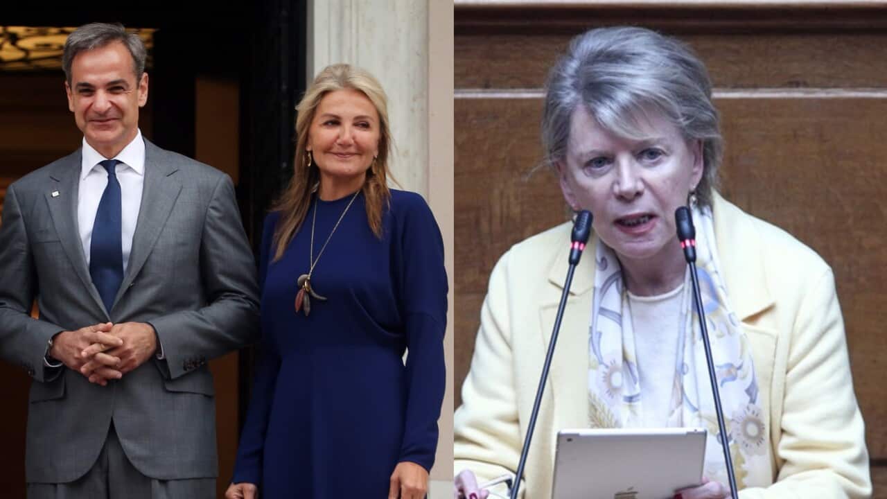Kyriakos Mitsotakis, Mareva Grabowski-Mitsotakis, SYRIZA MP Elena Akrita