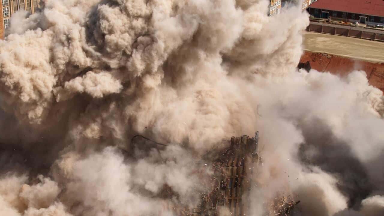 Stock image of explosion