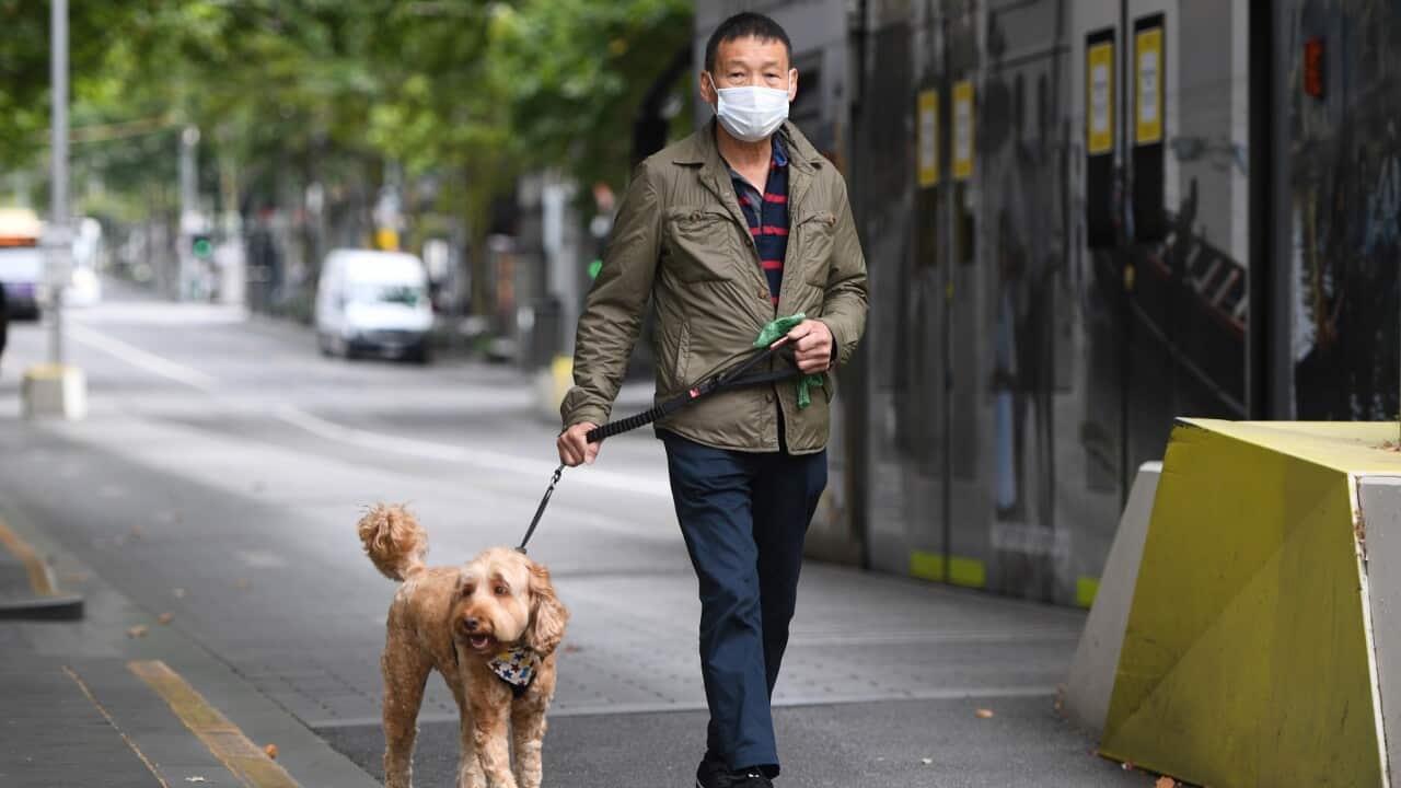 A man wearing a mask in Melbourne