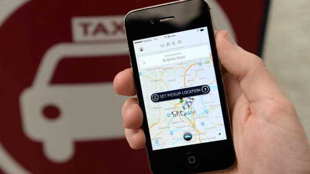 Ride sharing app Uber.