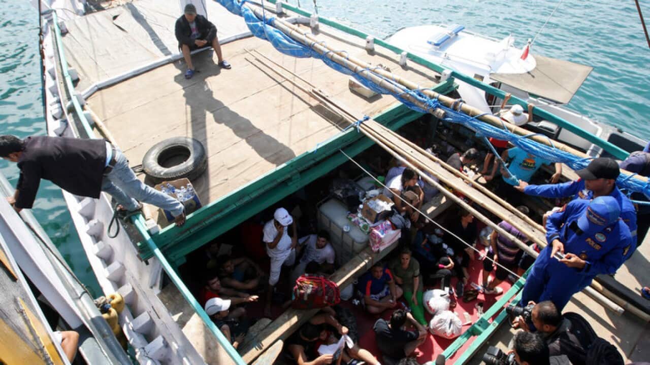 An asylum-seeker boat that tried unsuccessfully to reach Australia in 2013 (AAP)