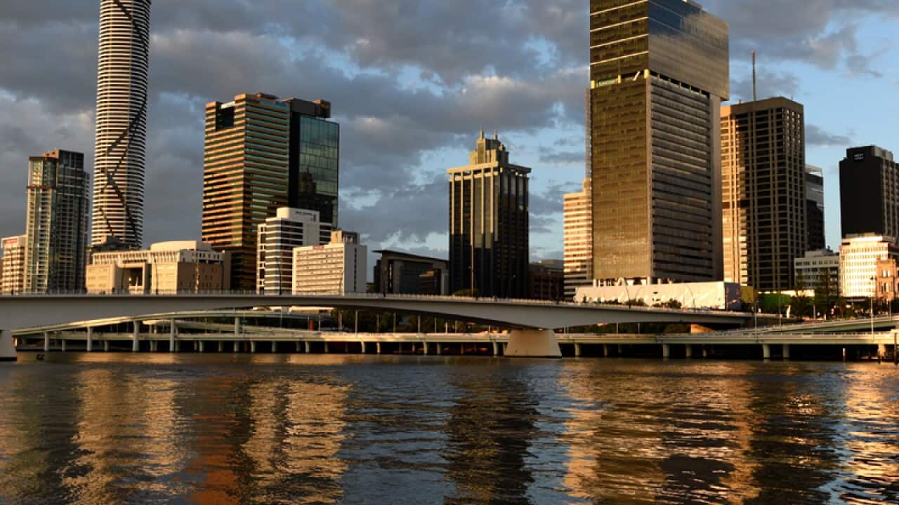 Rain clouds clear over Brisbane