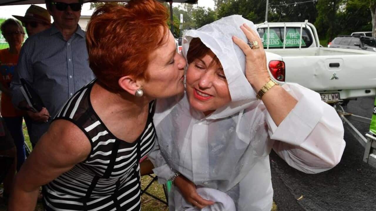 Pauline Hanson (left) and Jo-Ann Miller