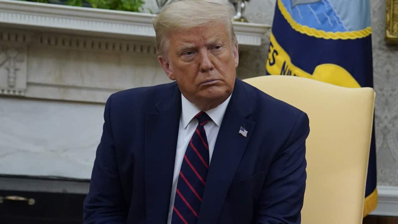 President Donald Trump in the oval office