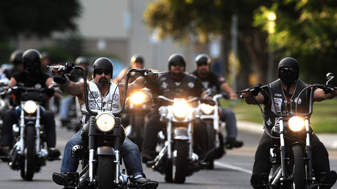Members of the Finks motorcycle gang