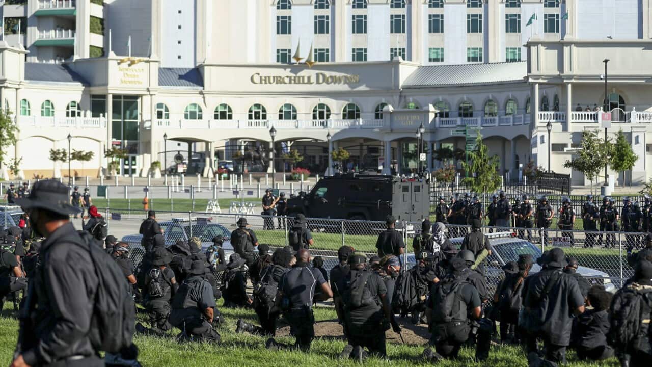 US protestors have chosen the Kentucky Derby as a focal point for their calls for justice in the death of Breonna Taylor.