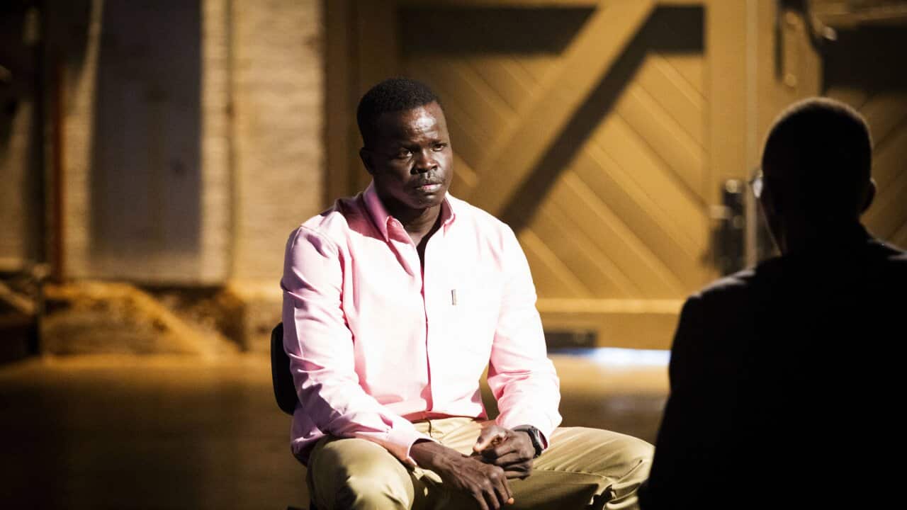 Ayik sits opposite Ayang, holding an ice-breaking gaze. Will forgiveness break his stare?