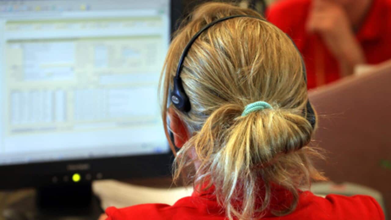 Mitarbeiterin im Callcentre