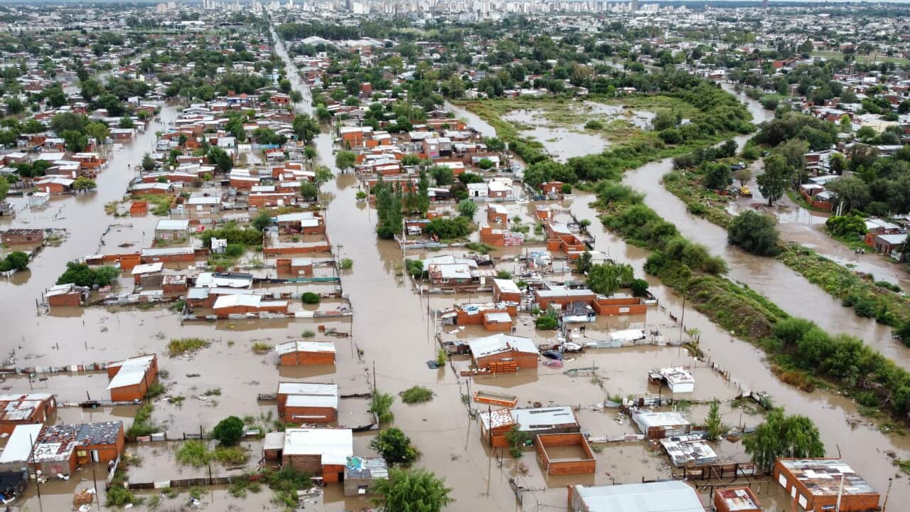 Floods after heavy rainfall in Bahia Blanca