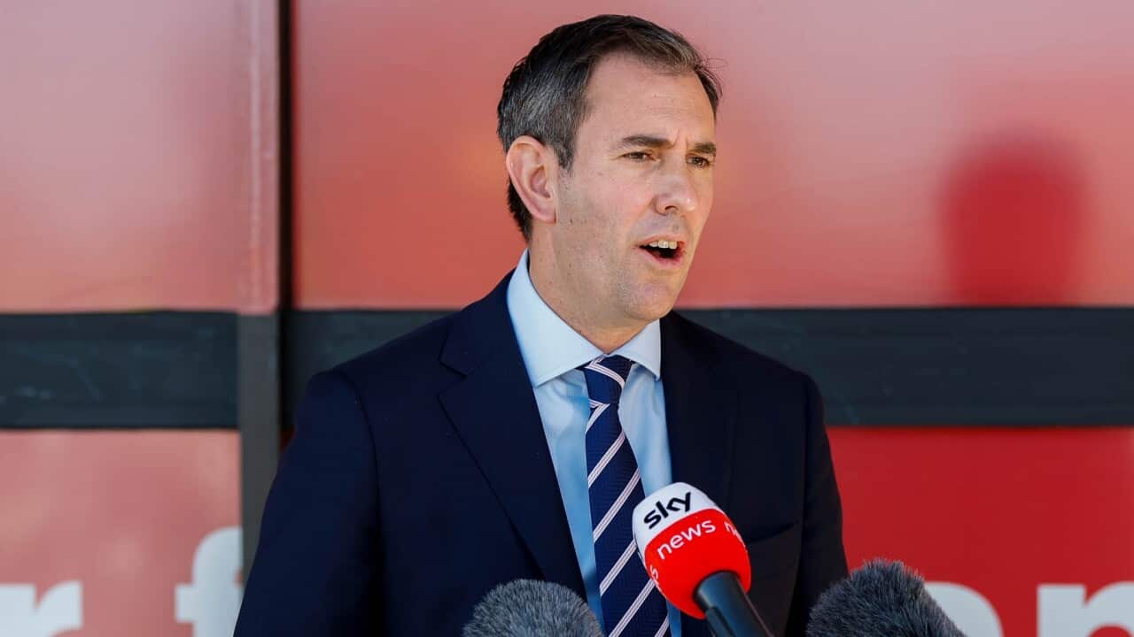 Federal Treasurer Jim Chalmers speaks to media