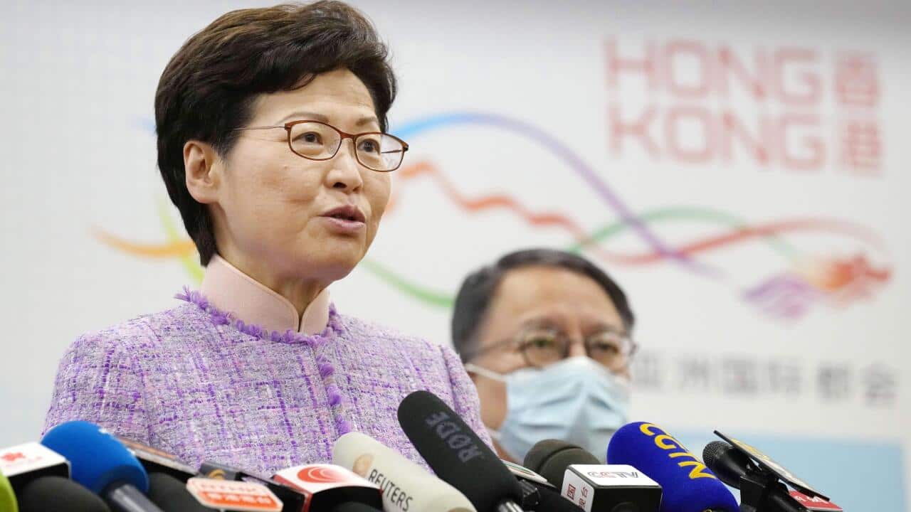 Hong Kong leader Carrie Lam.