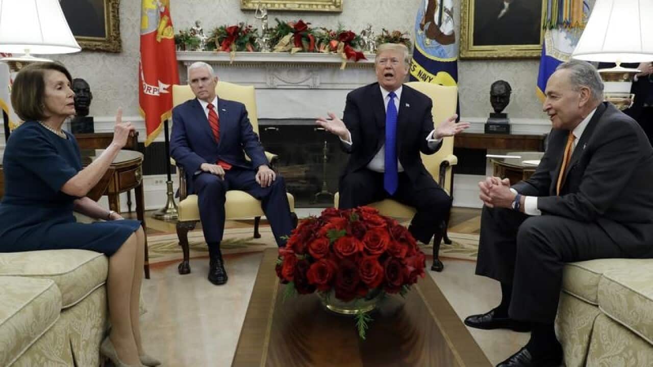 Nancy Pelosi, Mike Pence, President Trump and Chuck Schumer