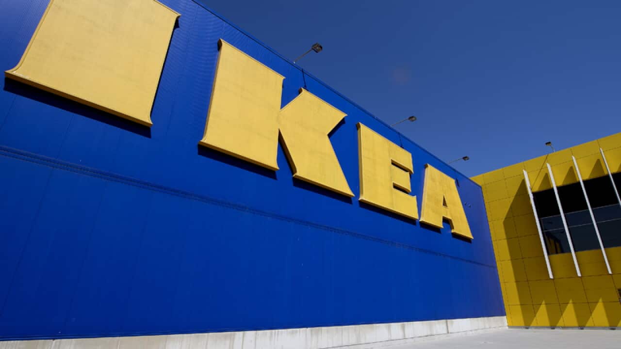 An Ikea logo is seen outside a store in Logan