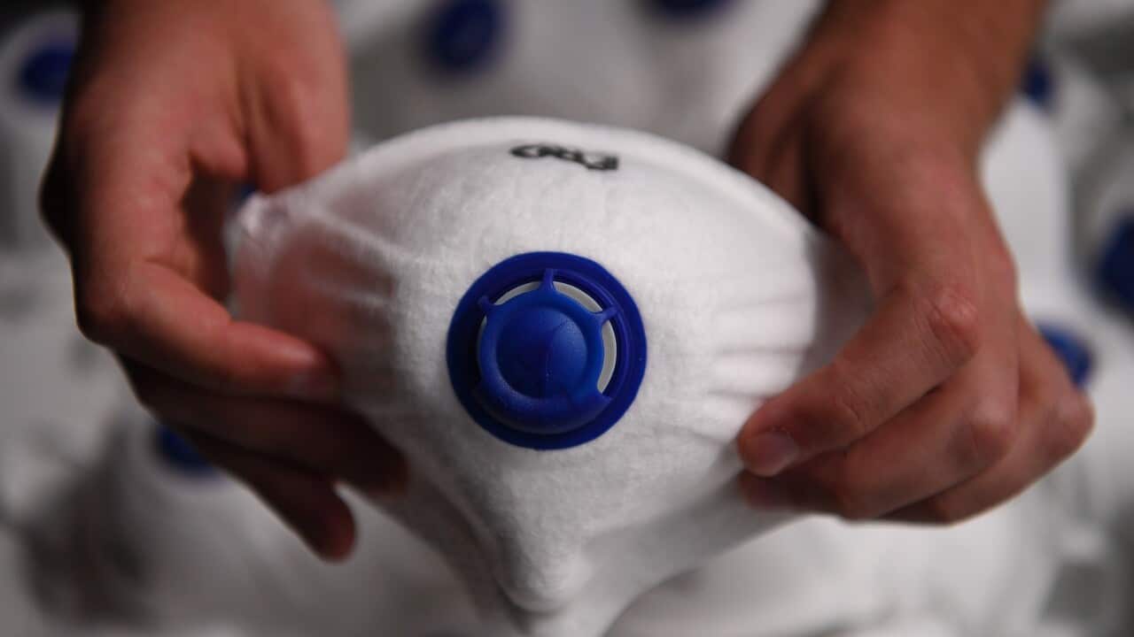 A generic image of P2 masks in Melbourne, Friday, January 31, 2020. The World Health Organisation has declared the coronavirus outbreak a global emergency. (AAP Image/James Ross) NO ARCHIVING