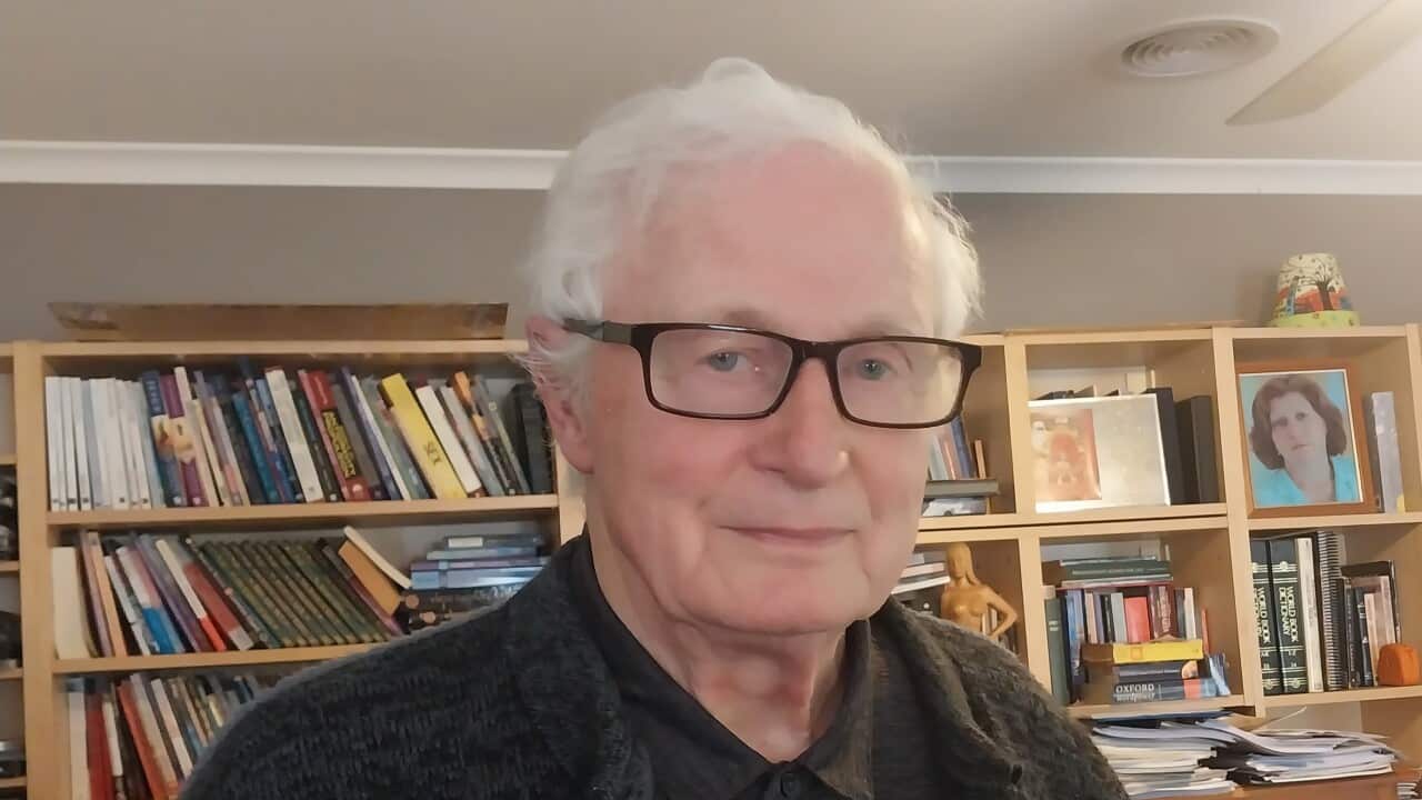 Ljubomir Jergović, samouki filozof izlaže ideju Zakona postojanja, mart 2026, Melbourne (Photo SBS Bosnian Aiša Hadžiahmetović).jpg