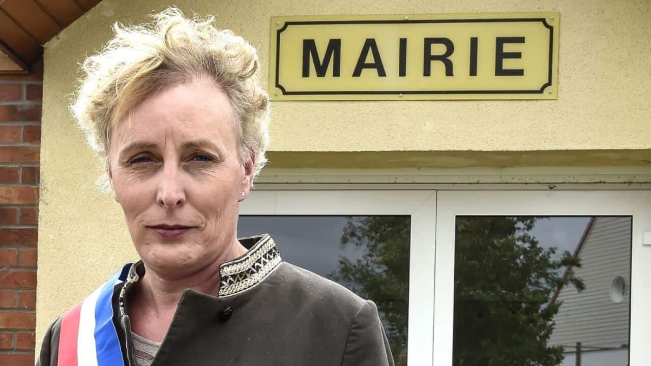 Marie Cau, the first transgender woman elected as mayor in France poses on May 24, 2020 in Tilloy-lez-Marchiennes, one day after being elected by the city council. (Photo by FRANCOIS LO PRESTI / AFP) (Photo by FRANCOIS LO PRESTI/AFP via Getty Images)