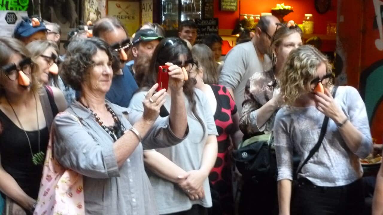 Waiting for just the right moment to take a special photo.