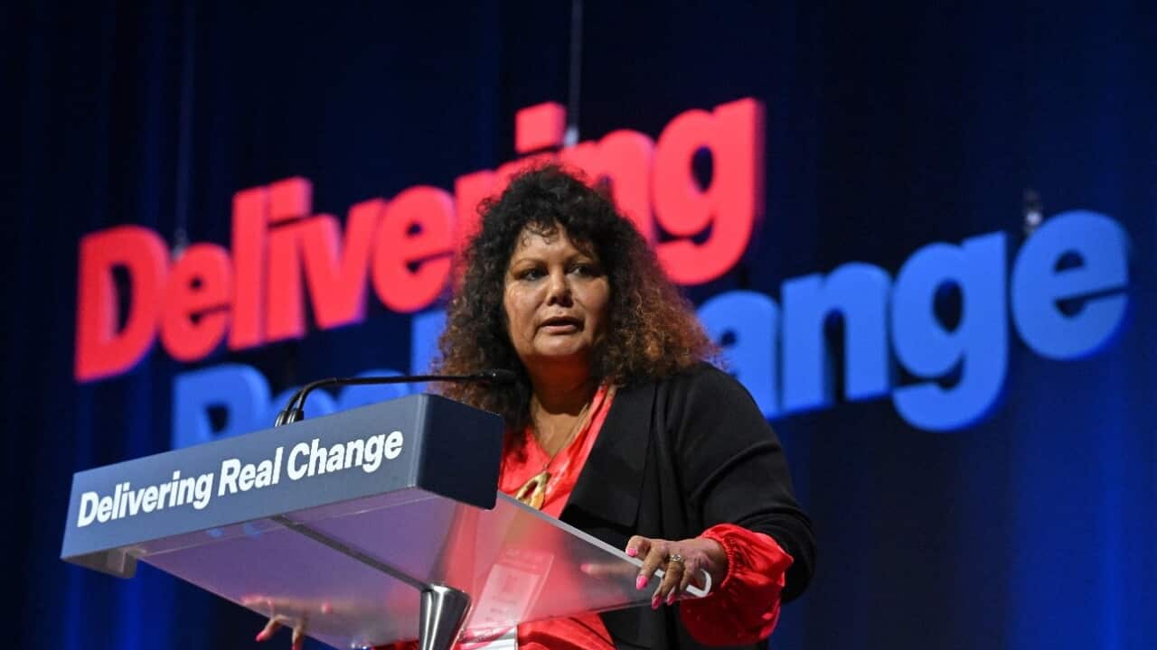 Minister for Indigenous Australians Malarndirri McCarthy during the Australian Labor Party (ALP) national convention in Adelaide, Friday, July 24, 2026 AAP.jpg